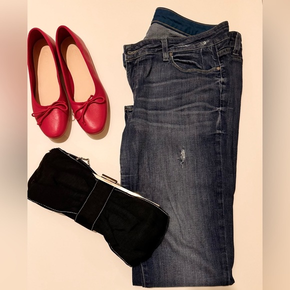 Paige Jeans Womens 32 x 32 Blue Destroy Denim Jimmy Jimmy Skinny Stretch Rollup - Picture 1 of 15
